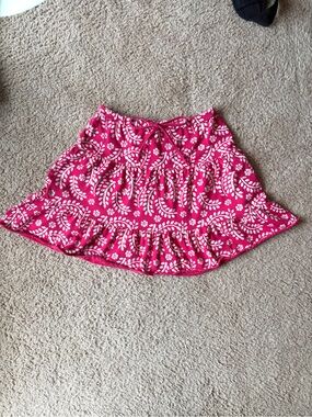 Adorable Y2K Pink GAP Cotton Floral Skirt